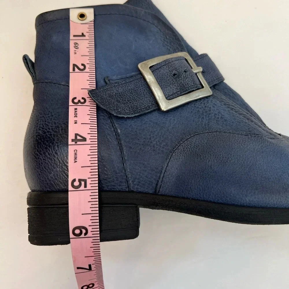 Miz Mooz Siggy Ankle Boots Blue Size 36 Wide